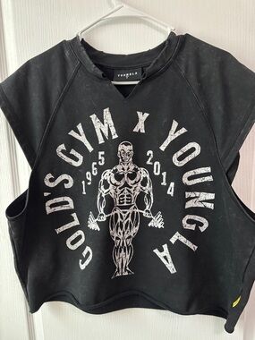 YoungLA 5069 Black vintage Graphic Muscle workout Shirt